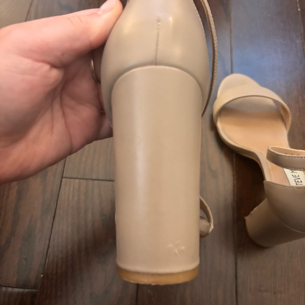 Steve Madden Nude Heeled Sandals - Picture 6 of 7